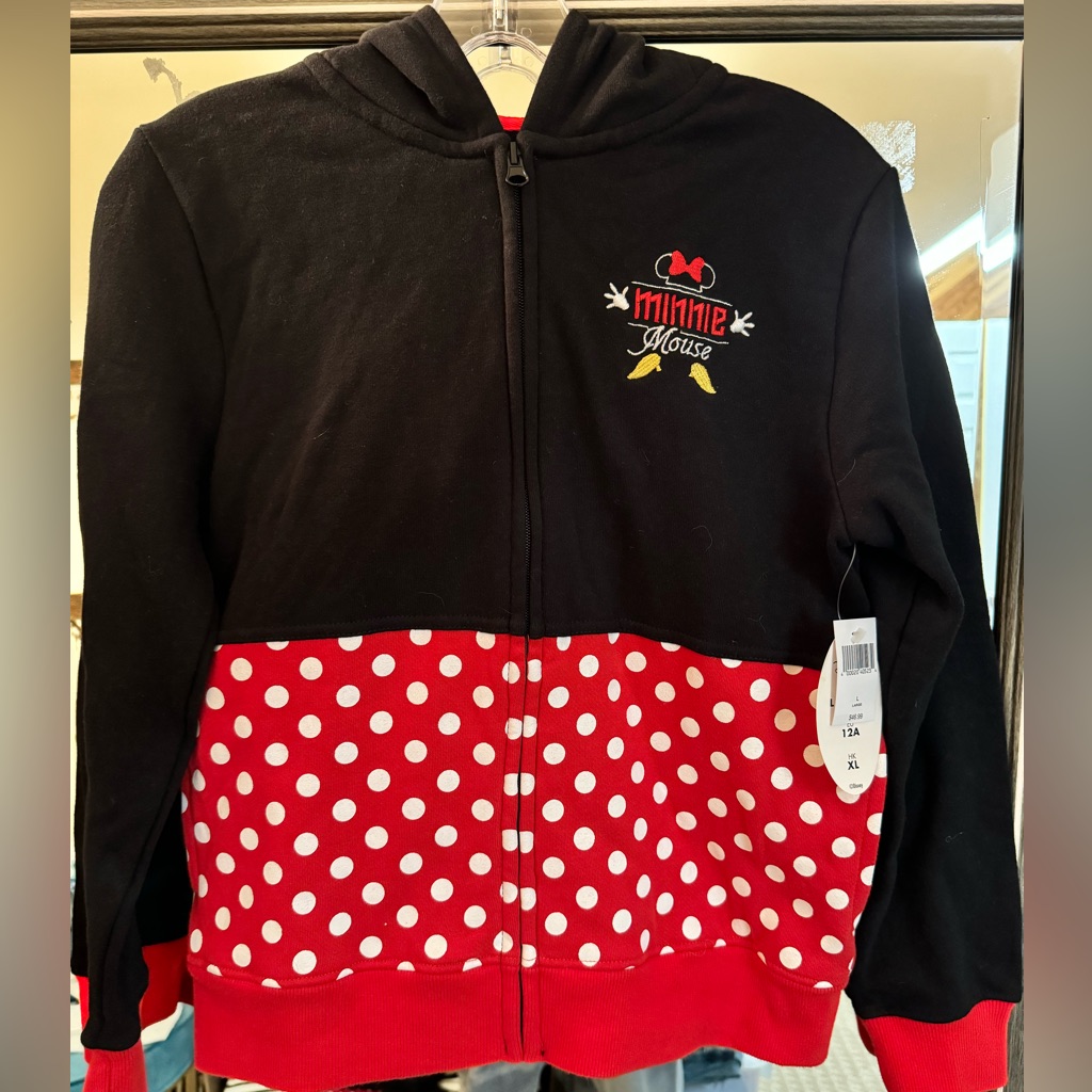 Disney Minnie Mouse Hoodie Kids Size Large 10/12